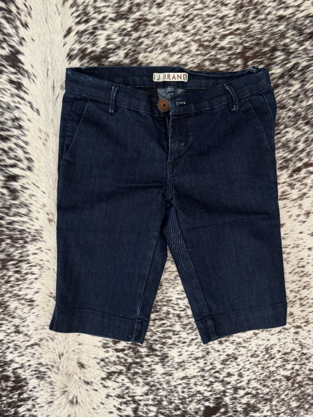 J Brand Navy Denim Bermuda Shorts Sz 25